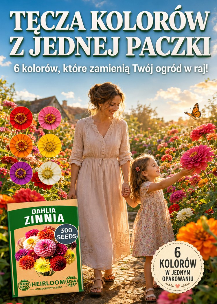 Nasiona kolorowej cynii dalii – kiełkują w tydzień