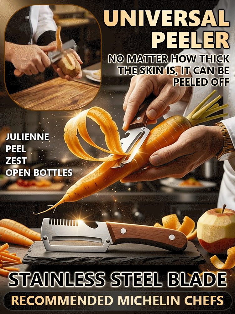 Multifunctional Peeler for Onion Strips, Stainless Steel Peeler, Scallion Scraper, Kitchen Fruit Pee