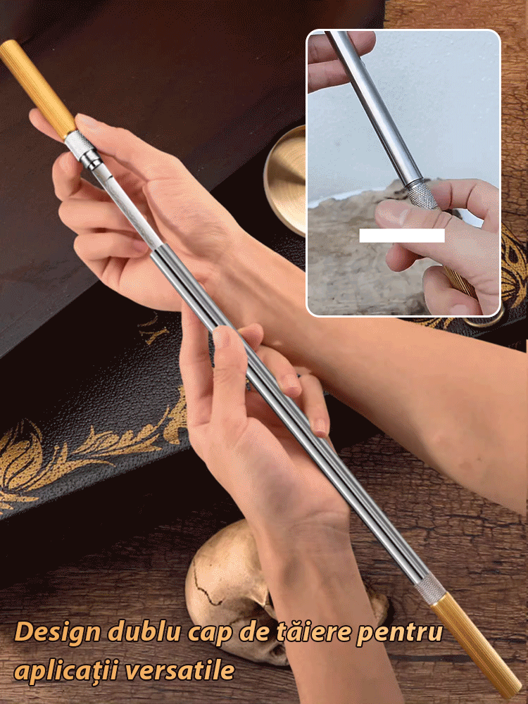 Cuțit de ceai și ac de autoapărare pentru exterior, integrate într-un singur instrument.