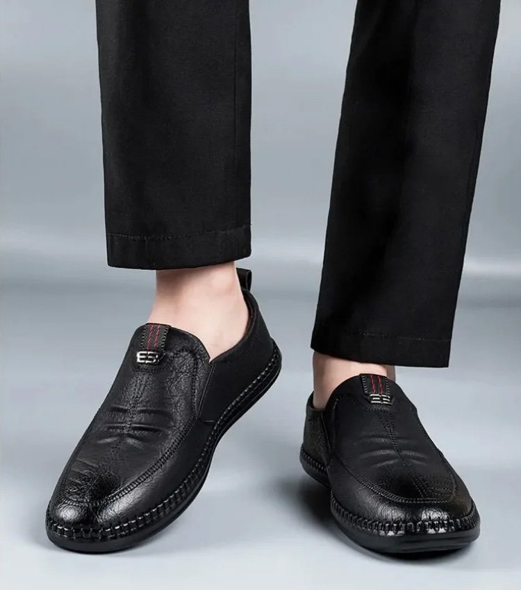 Zapatos de cuero casuales y elegantes para hombre