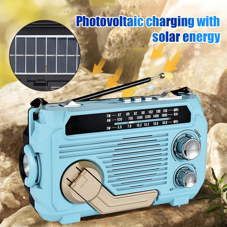 Emergency hand crank radio