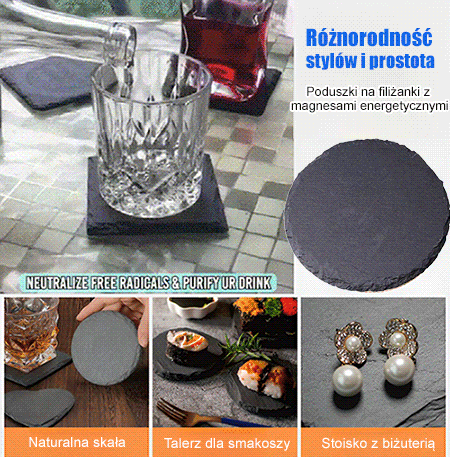 Poduszki na filiżanki z magnesami energetycznymi