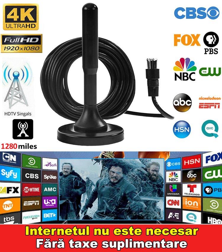 Antenă TV de interior 4K HD