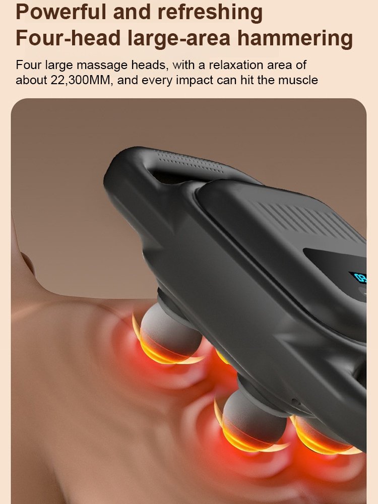 Four-Head Wireless Deep High Frequency Vibration Fascia Gun
