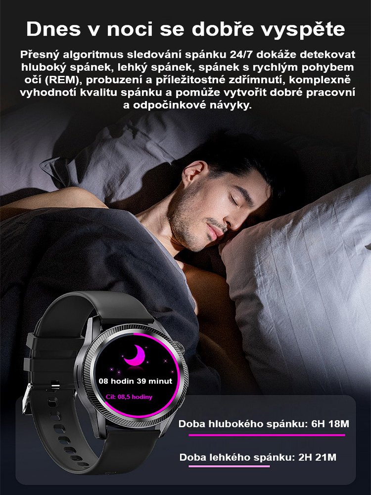 Ocelový náramek Watch4 Pro hodinky na měření hladiny cukru v krvi