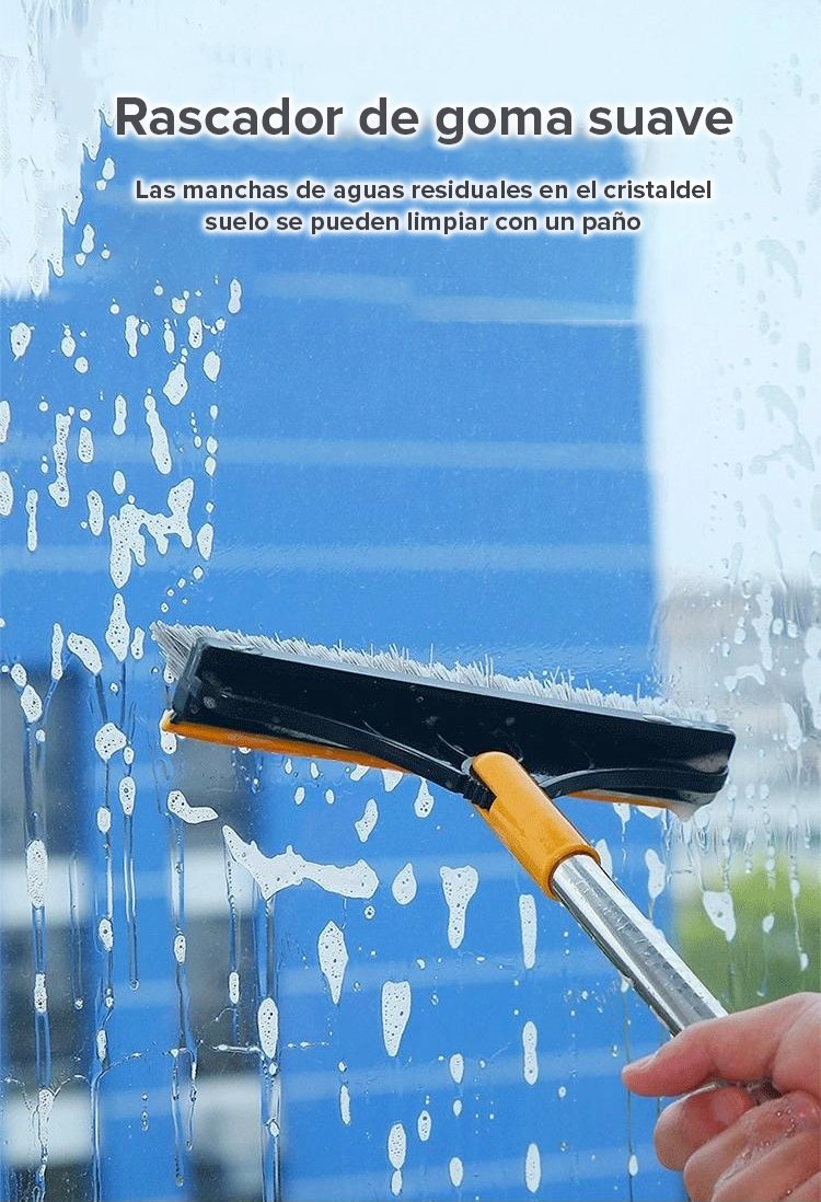 Cepillo y limpiacristales fácil de usar