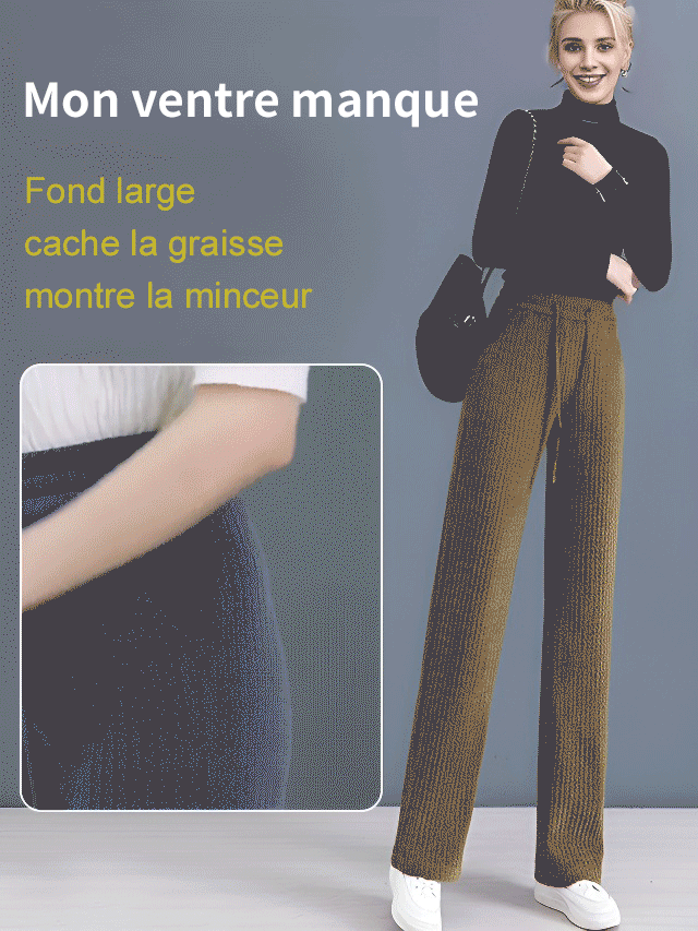 Pantalon large décontracté et confortable