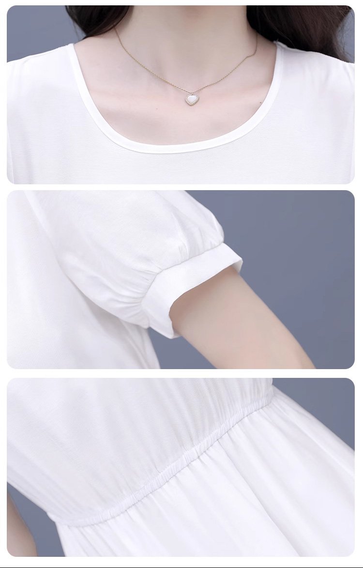 편안한 소재의 여성 원피스 뒷모습