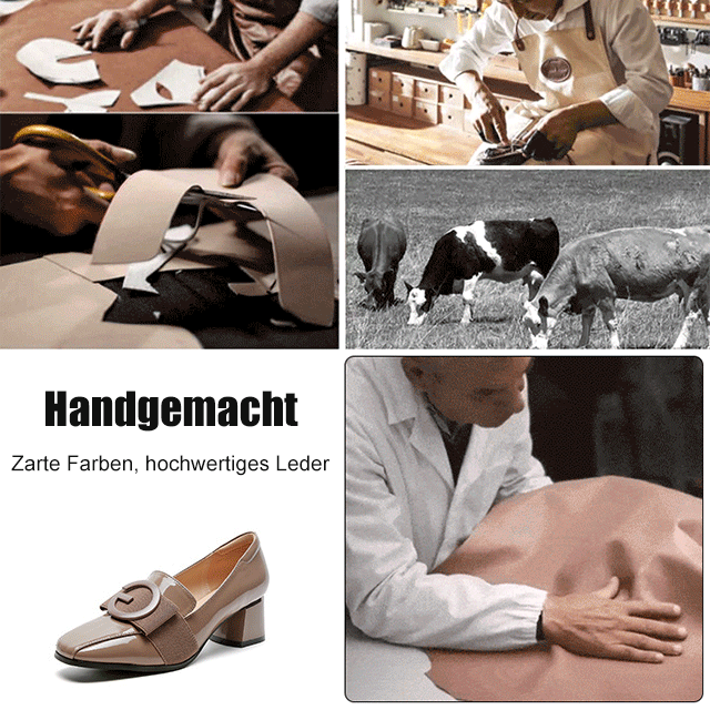 Britische Einzelschuhe mit dickem Absatz