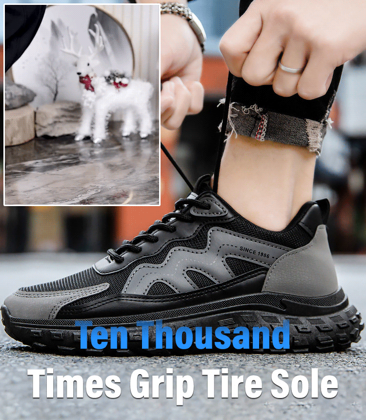 Tire sole mesh sneakers
