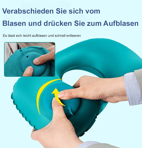 Aufblasbares U-förmiges Kissen mit Druckmechanismus