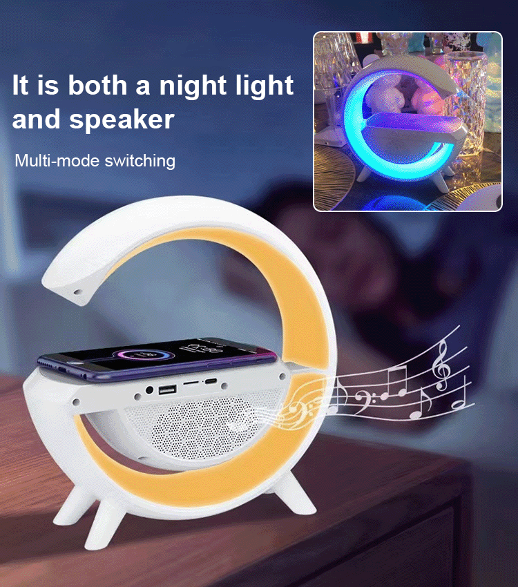 Smart Bluetooth ambient light wireless charging speaker