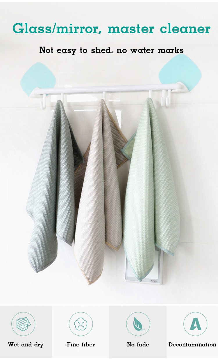 Fish Scale Pattern Super Absorbent Cleaning Cloth close-up