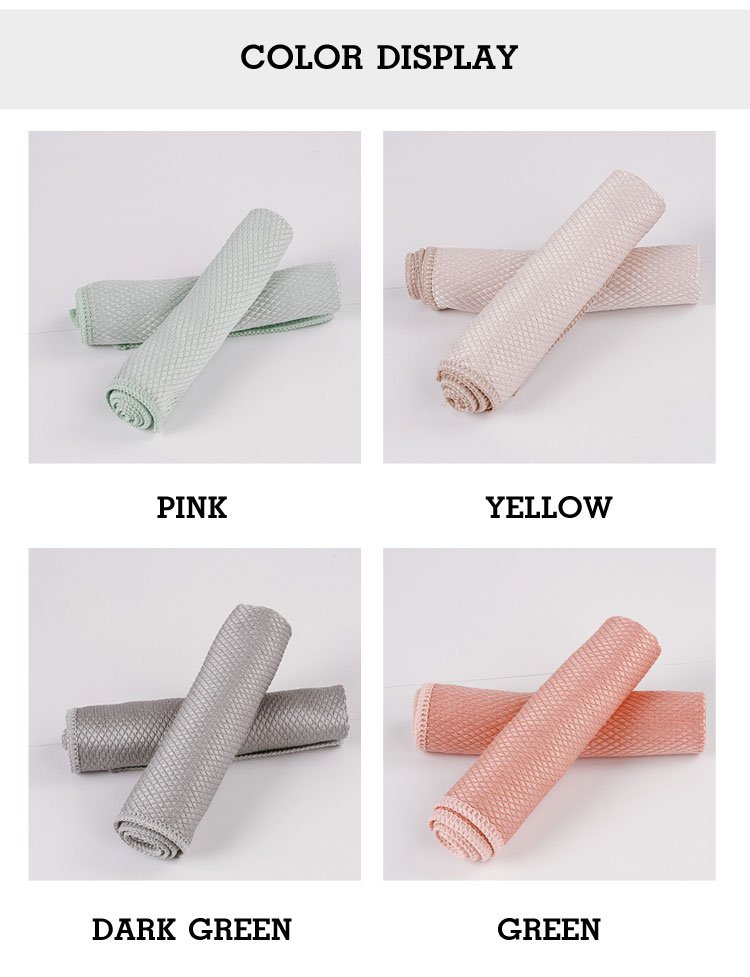 Reusable Fish Scale Pattern Cleaning Cloth for home