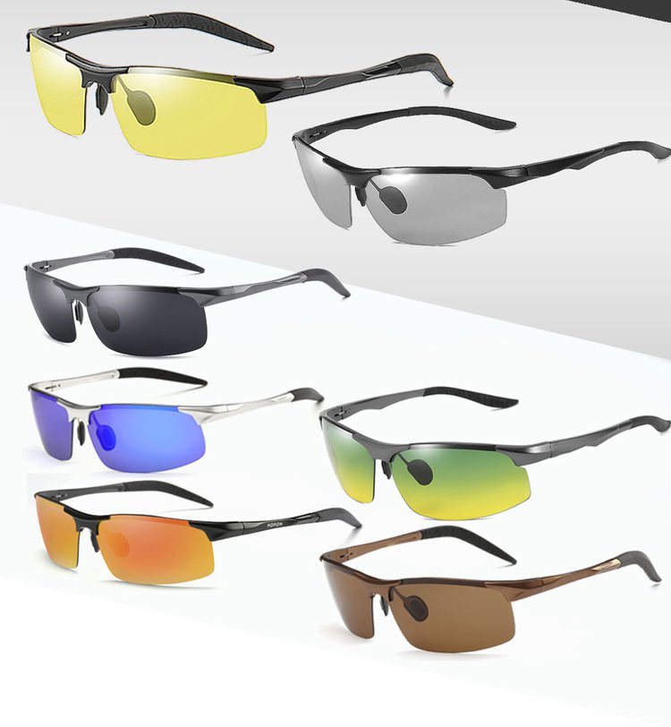 調光レンズ搭載サングラスの着用イメージ