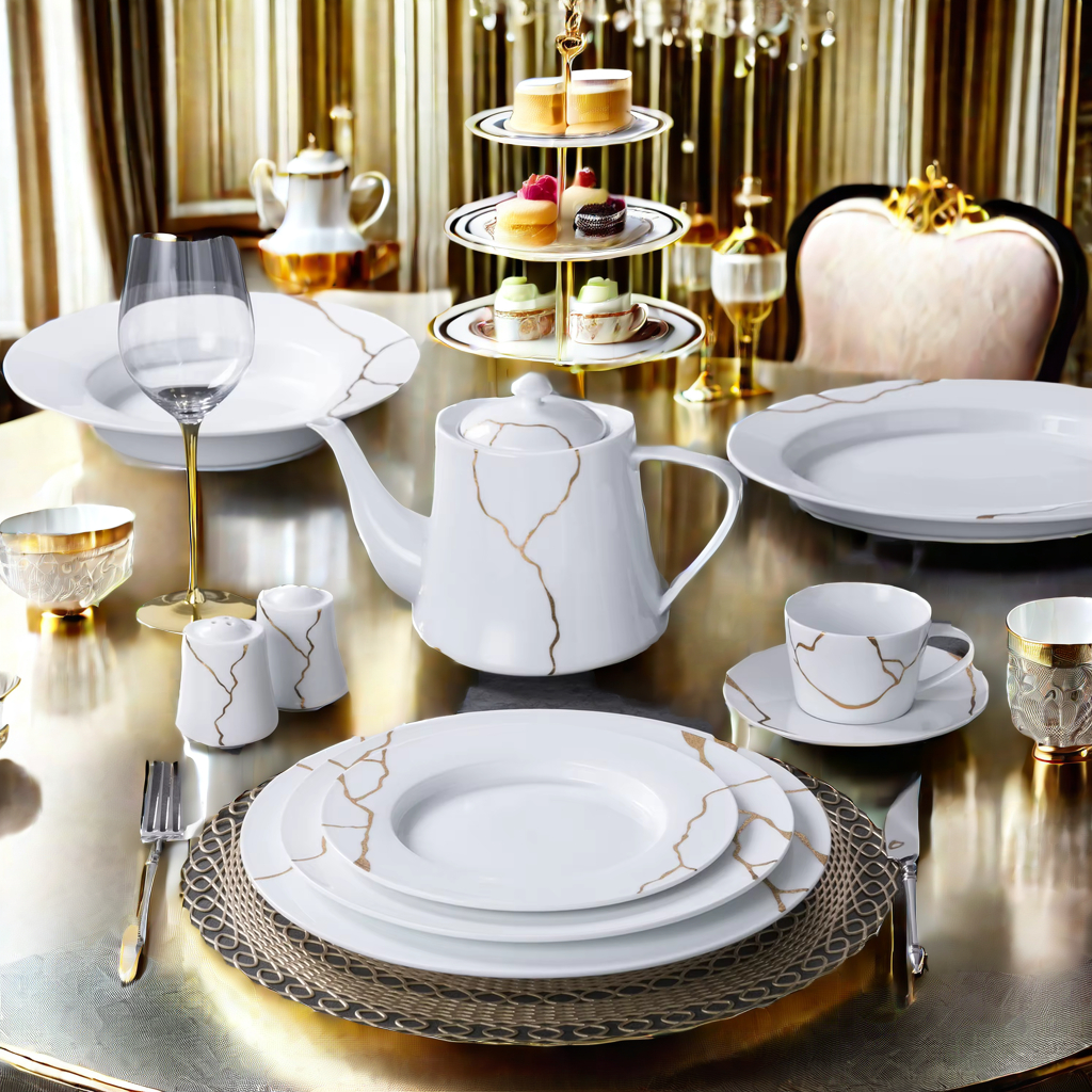 Nordic Modern Style Ceramic Cup and Saucer Set, High-end White Coffee and Tea Cup Set
