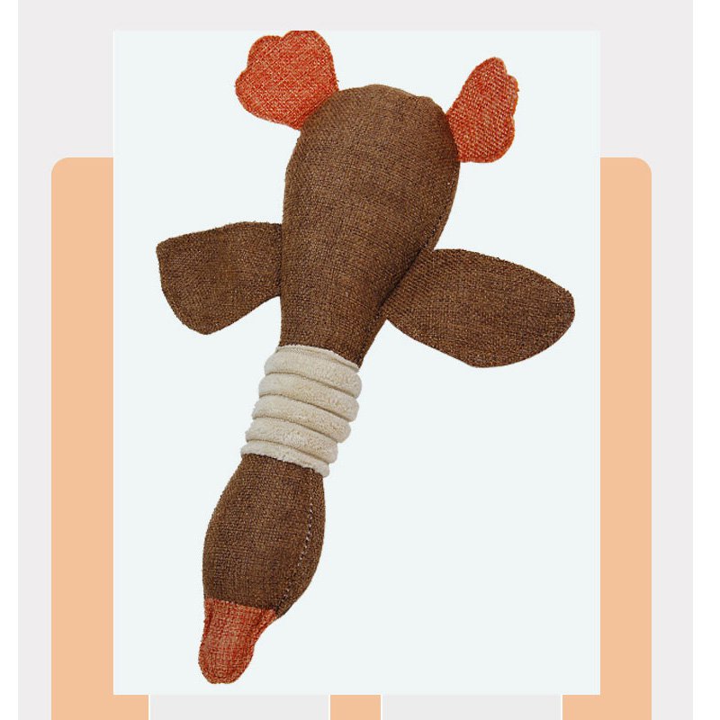 Heart plush puppy toy front view with soft fluffy texture