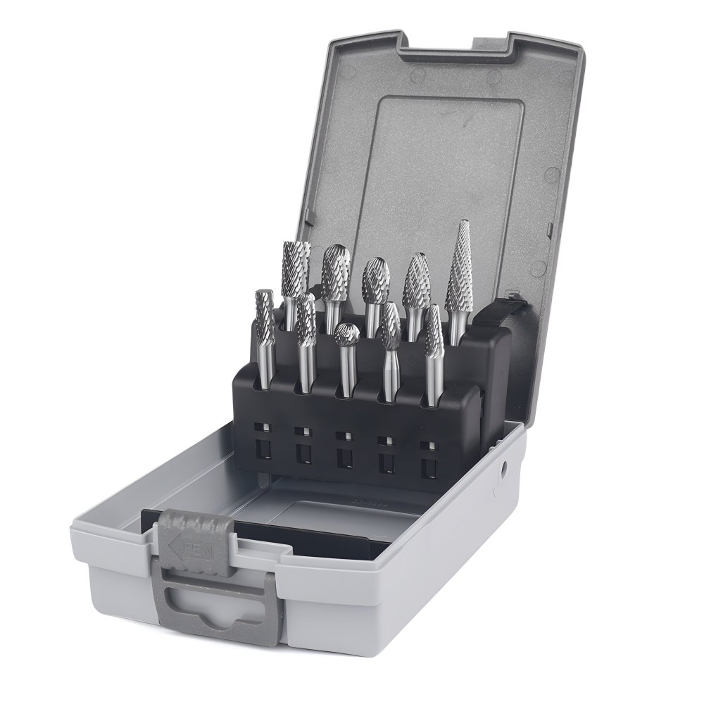 Custom Tungsten Carbide Double Cutting Rotary Burr Set Stainless Steel Plastic Material for Cutting 