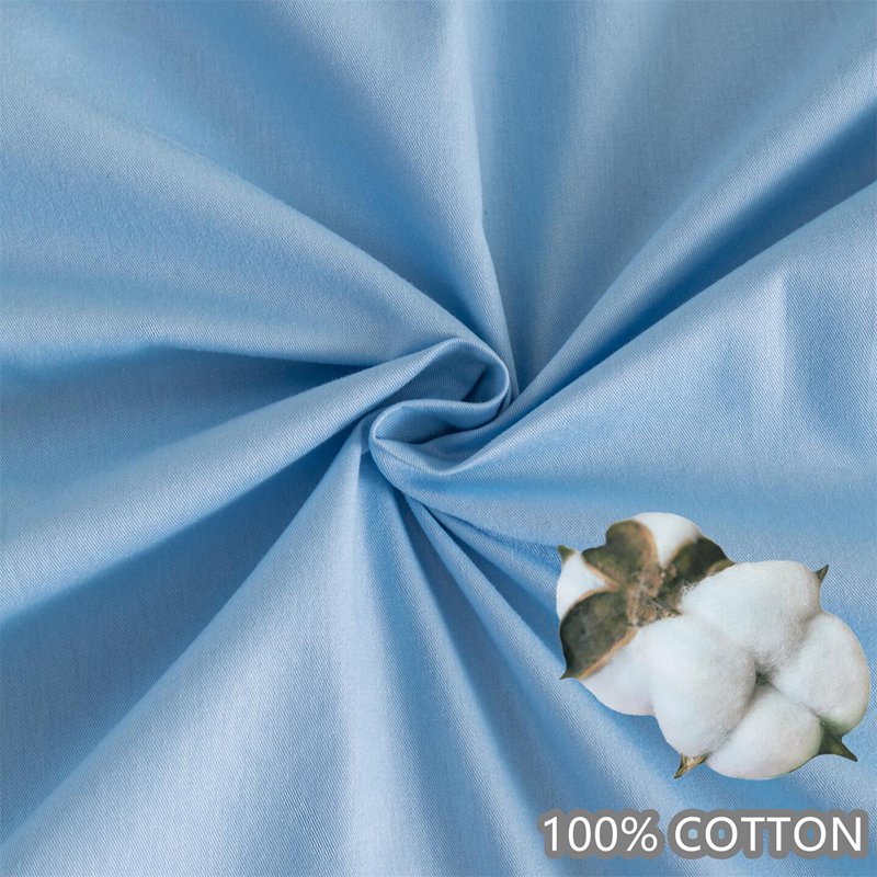 Luxury 4-Piece 100% Cotton Sheet Set Queen & King Sizes Bedding with 1 Fitted Sheet 1 Flat Sheet 2 P