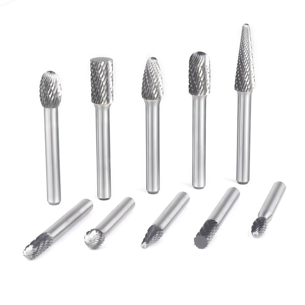 Custom Tungsten Carbide Double Cutting Rotary Burr Set Stainless Steel Plastic Material for Cutting 