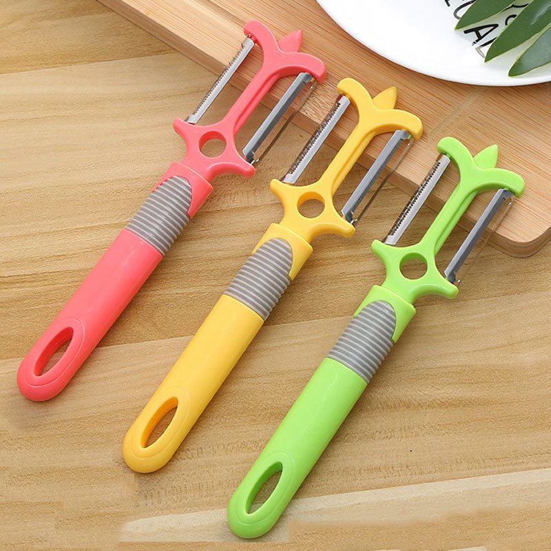 3IN1廚房蔬菜削皮器洋芋胡蘿蔔削皮器去皮刀長柄水果