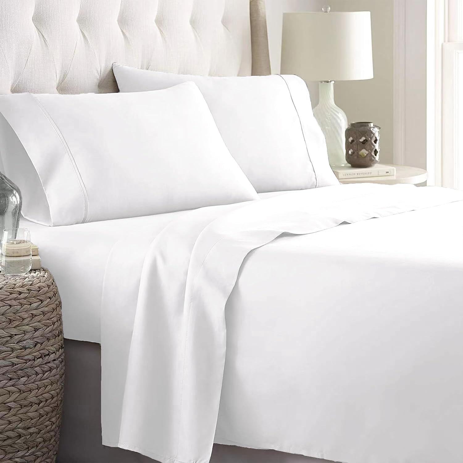 Custom 250 300 400 600  1000 Thread Count Egyptian Cotton 4 Pcs Bedsheet Hotel Design Bedding Bed Li