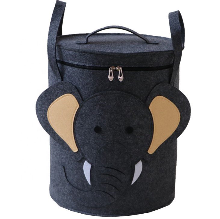 Recyclable and Foldable Felt Storage Bucket Laundry Basket Storage Sundries Basket