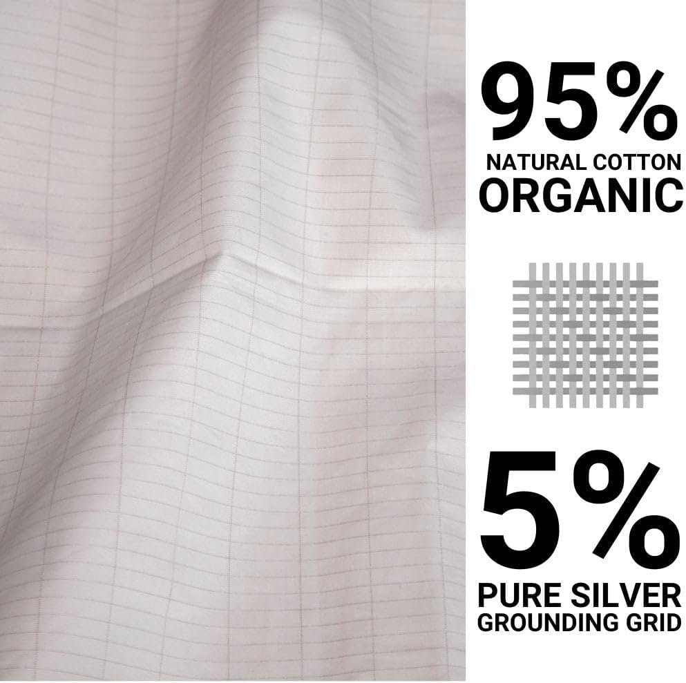 Relieve Fatigue Silver Fiber Organic Cotton Soft and Comfortable Grounding Fitted Sheet