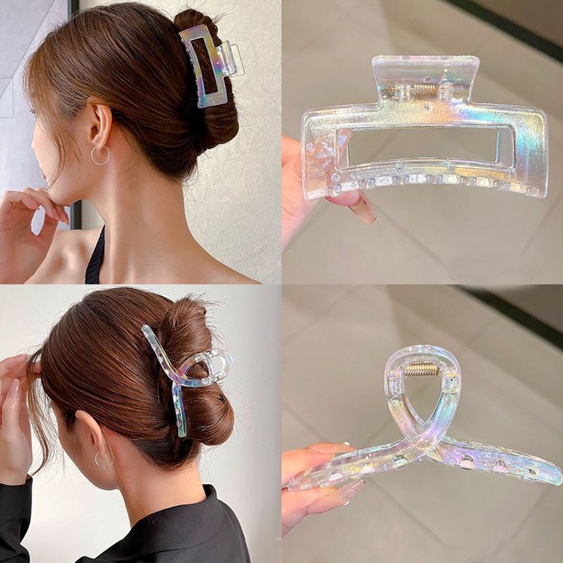 Acrylic hair clip vintage mermaid