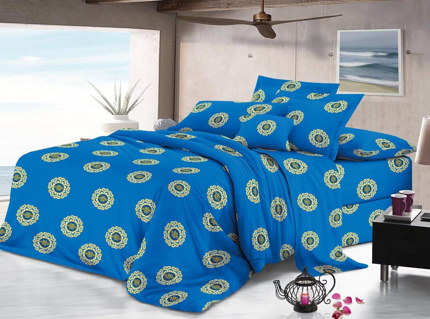 Ready to Ship Soft and Breathable Polyester Bed Flat Sheet Set  With 2PCS Pillowcases