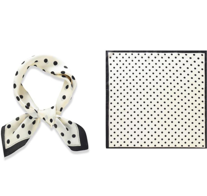 ผ้าพันคอแฟชั่นลายโพลก้าดอทซาติน