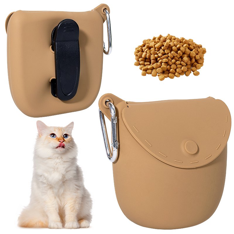 실리콘 강아지 사료 및 간식 허리 파우치