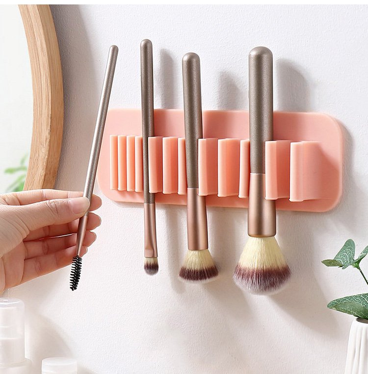 위생적으로 브러쉬를 보관하는 실리콘 메이크업 홀더