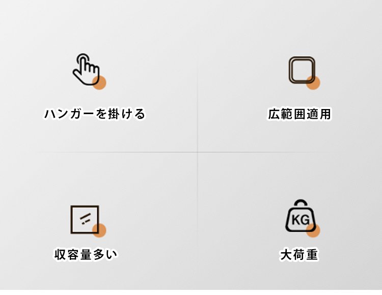 クローゼット内で使う多用途ハンガー