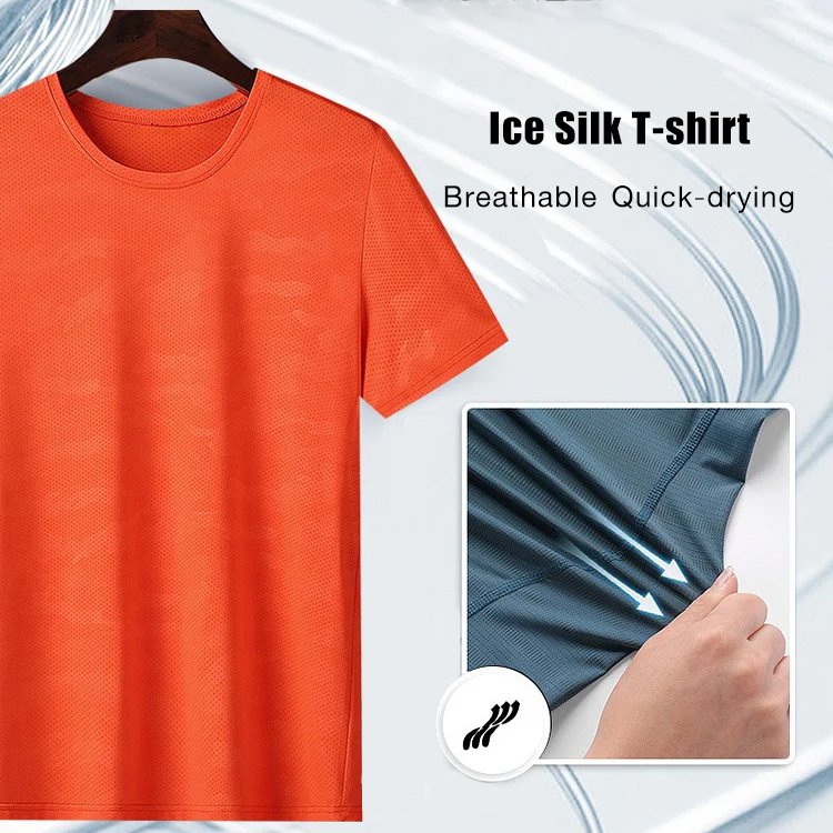 Elastic Ice Silk Cooling T-shirt