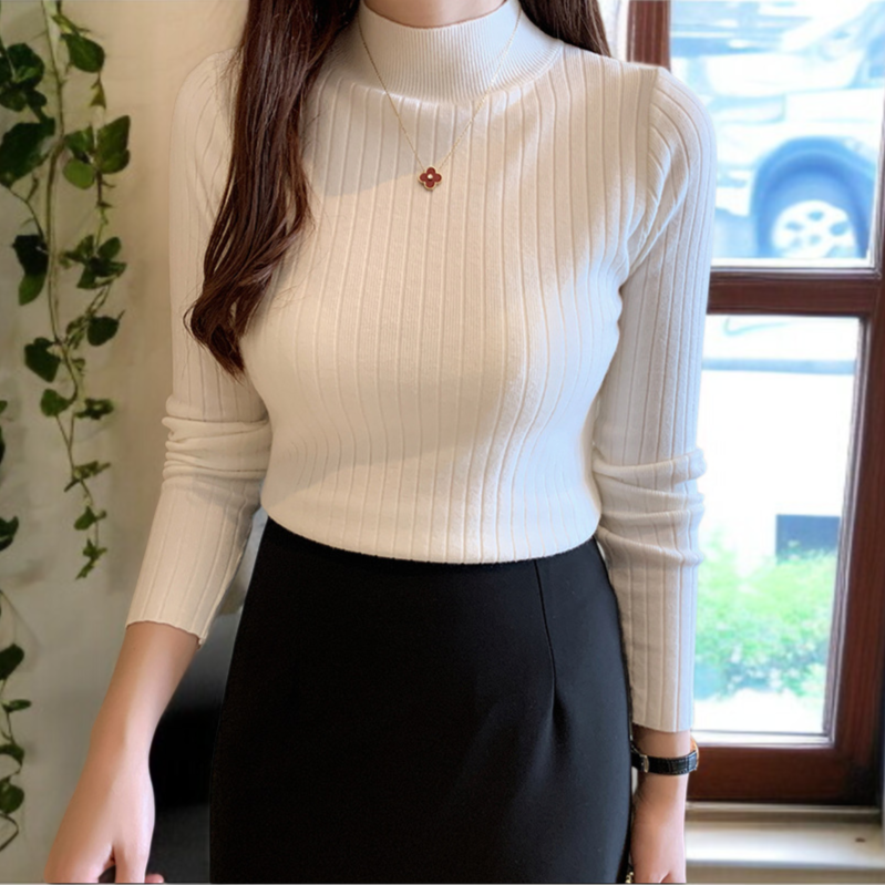 長袖トップスアウターとしてのスタイリング例