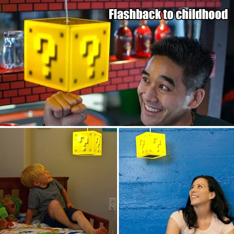 Cube brick rechargeable night light