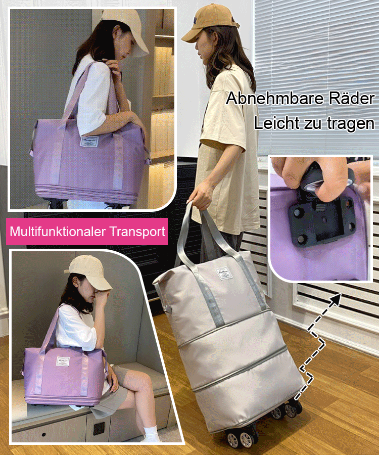 Trocken-Nass-Trennungsrucksack mit Rollen