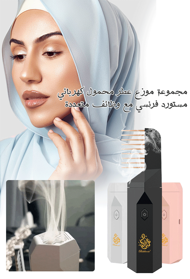 مجموعة موزع عطر محمول كهربائي مستورد فرنسي مع وظائف متعددة 