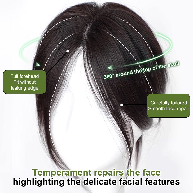 Partial bangs hair piece