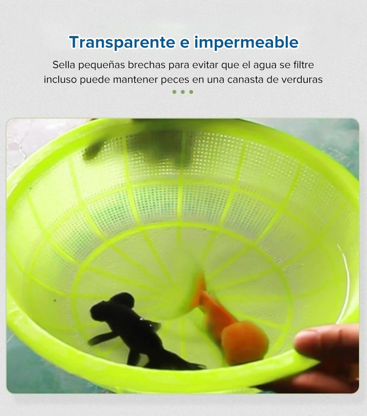 Adhesivo transparente impermeable