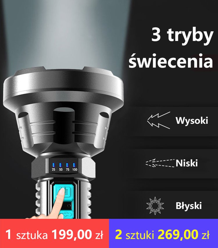 Wodoodporna latarka LED