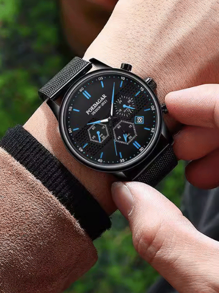 Szwajcarski wysokiej klasy świecący wodoodporny zegarek