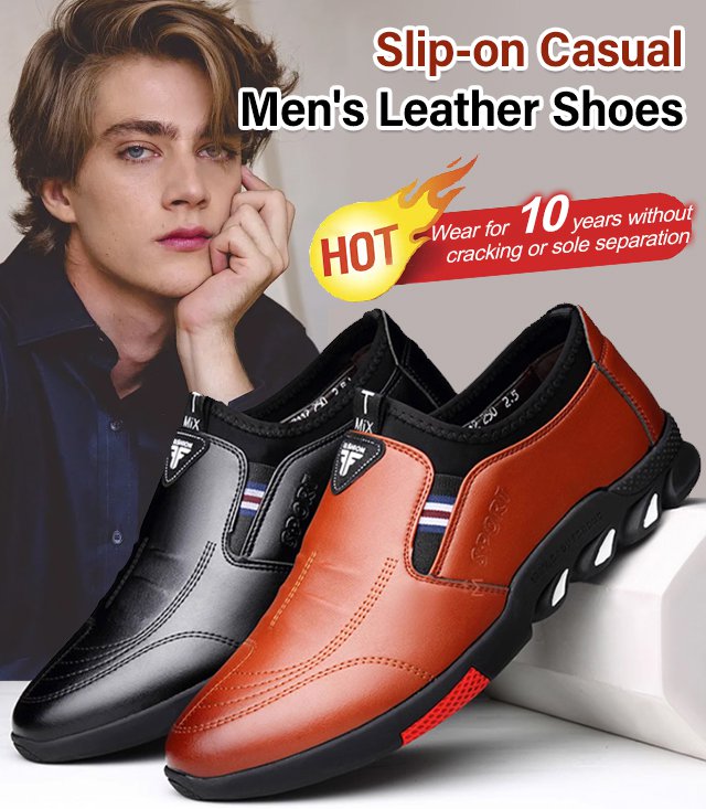 Casual men's leather shoes