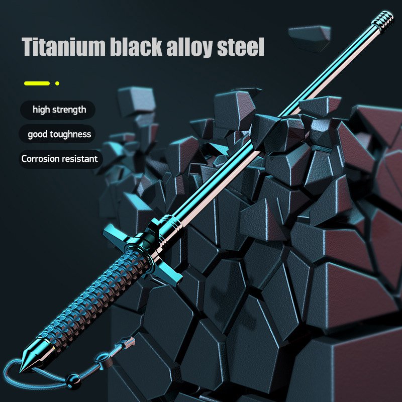 Knife block solid telescopic trekking pole