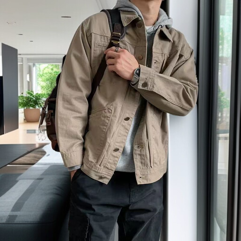 メンズジージャケット春モデルのフロントビュー