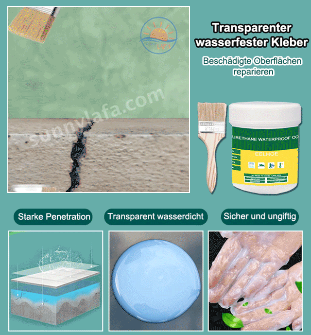 transparentes wasserdichtes Artefakt