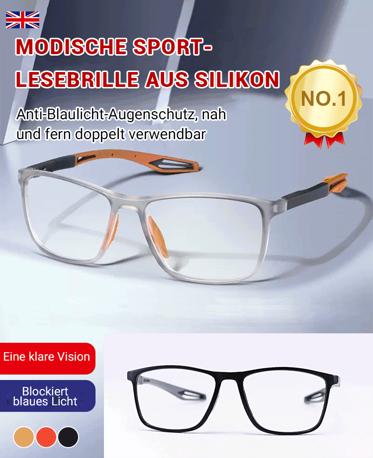Modische Sport-Lesebrille aus Silikon
