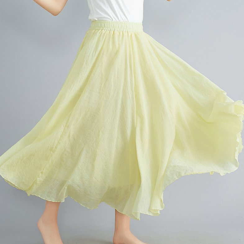 綿麻ロングスカート