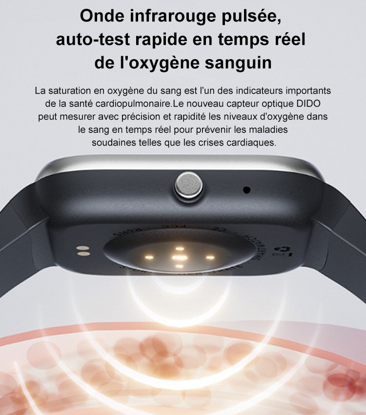 Montre intelligente de glycémie à pression artérielle non invasive